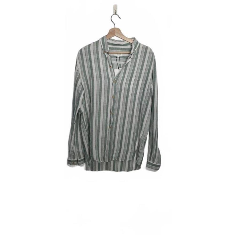 Sezane Octobre Chemise Charlie Striped Size Large Striped New With Tags
